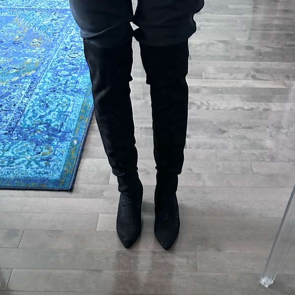 Steve Madden tall knee high boots low block heel pointy, material suede Bren 7,5 - Picture 9 of 9